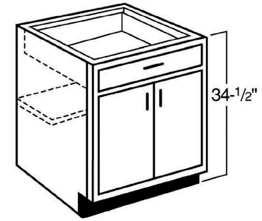 Base Cabinet 1 drawer+ 2 Doors