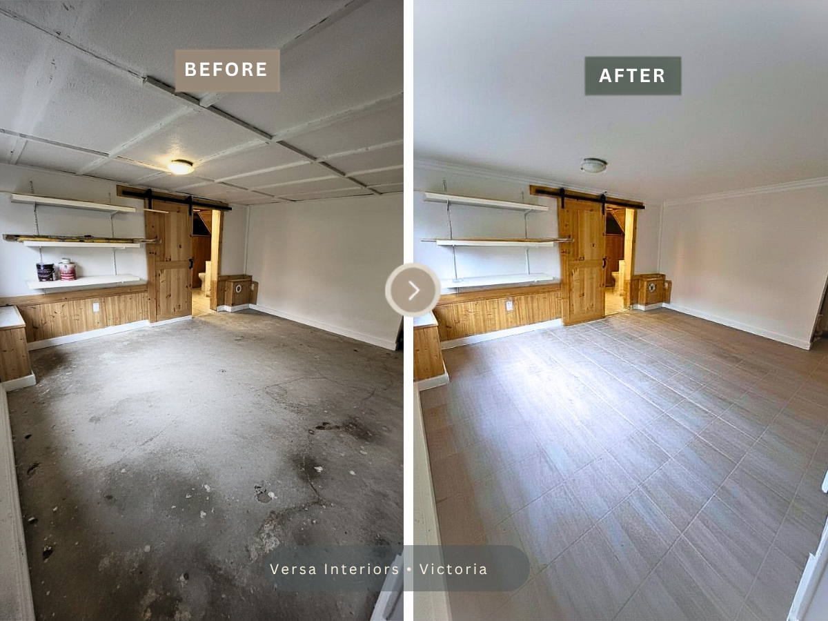 Basement tile installation